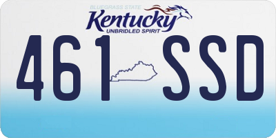 KY license plate 461SSD