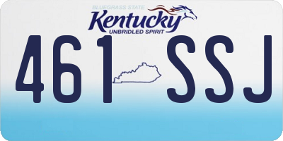 KY license plate 461SSJ