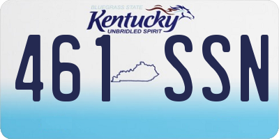 KY license plate 461SSN