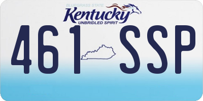KY license plate 461SSP