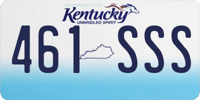 KY license plate 461SSS