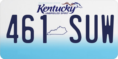 KY license plate 461SUW