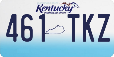 KY license plate 461TKZ