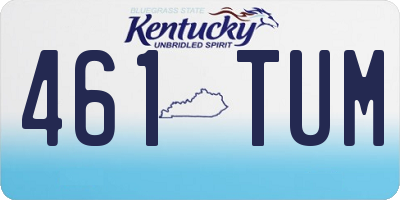 KY license plate 461TUM