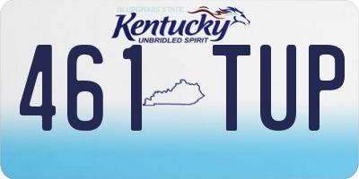 KY license plate 461TUP