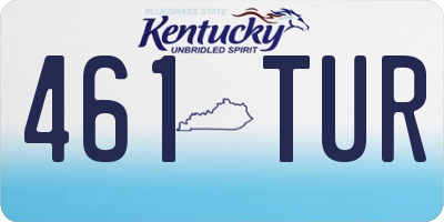 KY license plate 461TUR