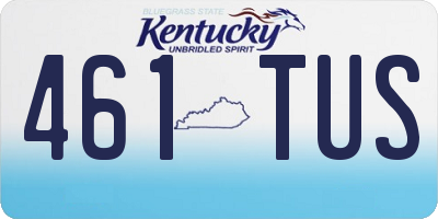 KY license plate 461TUS