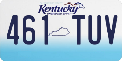 KY license plate 461TUV