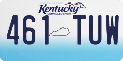 KY license plate 461TUW