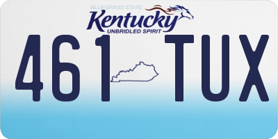 KY license plate 461TUX