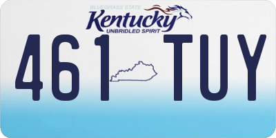 KY license plate 461TUY