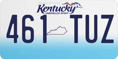 KY license plate 461TUZ