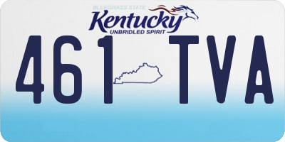 KY license plate 461TVA