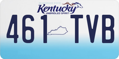 KY license plate 461TVB
