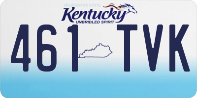 KY license plate 461TVK