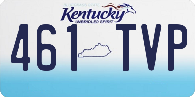 KY license plate 461TVP