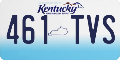 KY license plate 461TVS