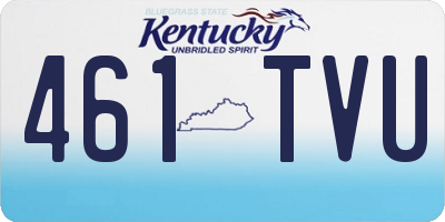 KY license plate 461TVU