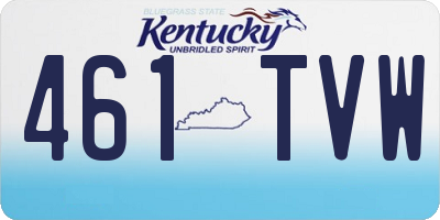 KY license plate 461TVW