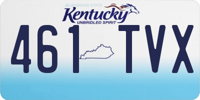 KY license plate 461TVX