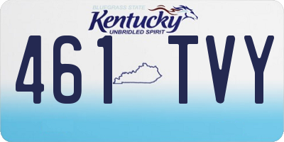 KY license plate 461TVY