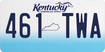 KY license plate 461TWA