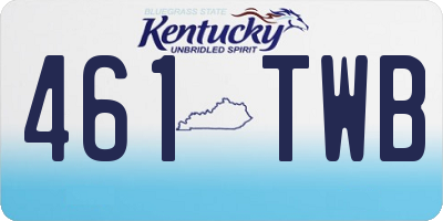 KY license plate 461TWB