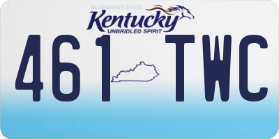 KY license plate 461TWC