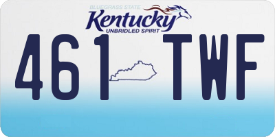 KY license plate 461TWF