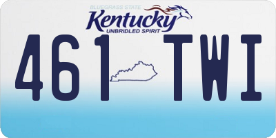 KY license plate 461TWI
