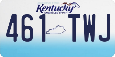 KY license plate 461TWJ
