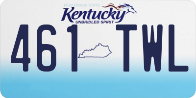 KY license plate 461TWL