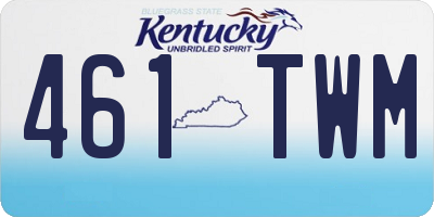 KY license plate 461TWM