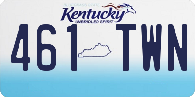 KY license plate 461TWN