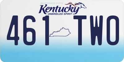 KY license plate 461TWO
