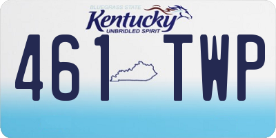 KY license plate 461TWP