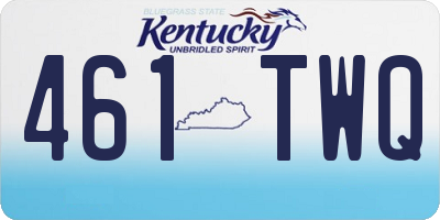 KY license plate 461TWQ