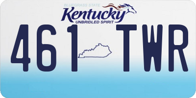 KY license plate 461TWR