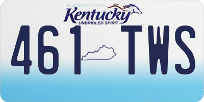 KY license plate 461TWS