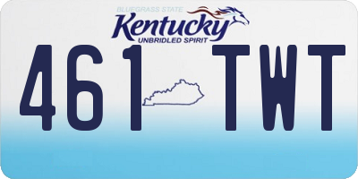 KY license plate 461TWT