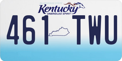 KY license plate 461TWU
