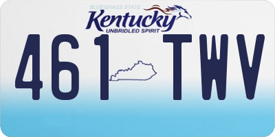 KY license plate 461TWV