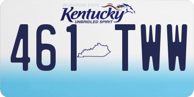 KY license plate 461TWW