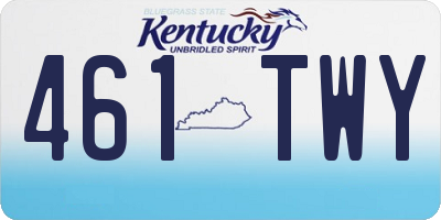KY license plate 461TWY