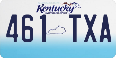 KY license plate 461TXA