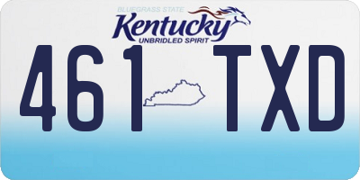 KY license plate 461TXD