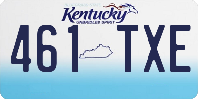 KY license plate 461TXE