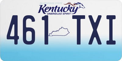 KY license plate 461TXI