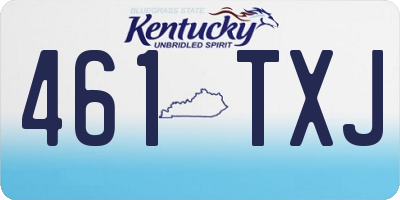 KY license plate 461TXJ