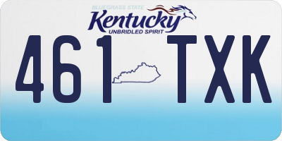 KY license plate 461TXK